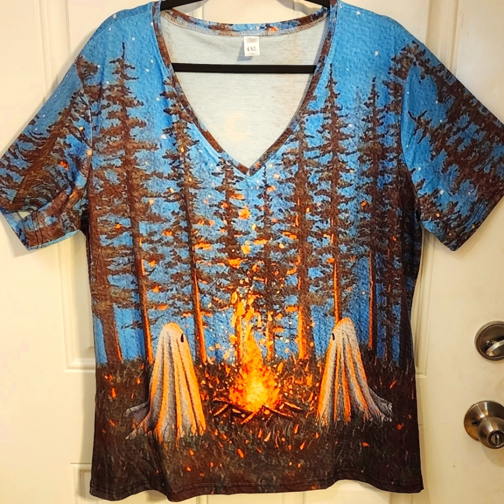 Ghostly Spirits Camping Halloween T-shirt
